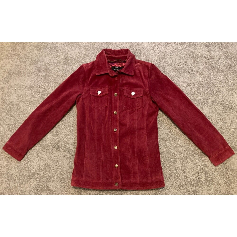 Dennis Basso Suede Jacket Size XXS Pink Retro Fully Lined NWOT